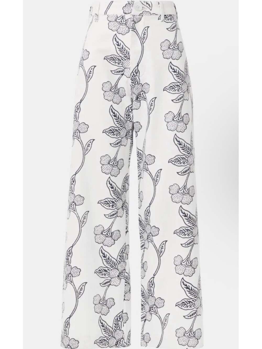SZ Blockprints White Disco Pants Size M with Stain As/is $258